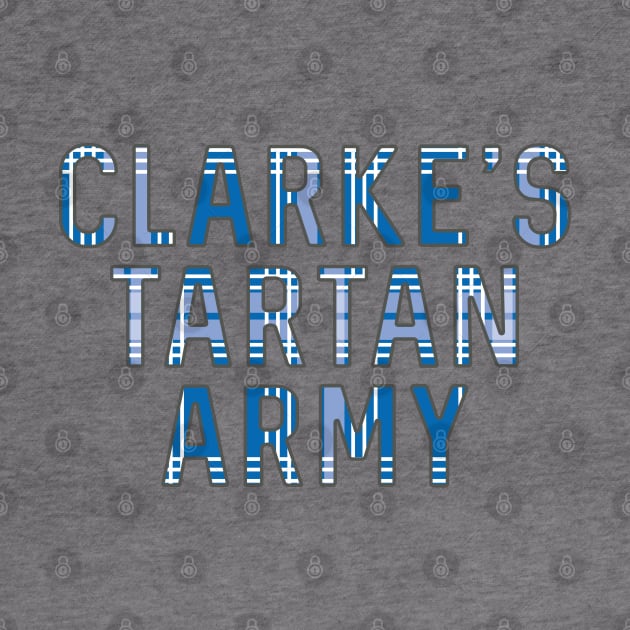 Clarke's Tartan Army, Scottish Saltire Flag Tartan, Scottish Football Slogan Design by MacPean